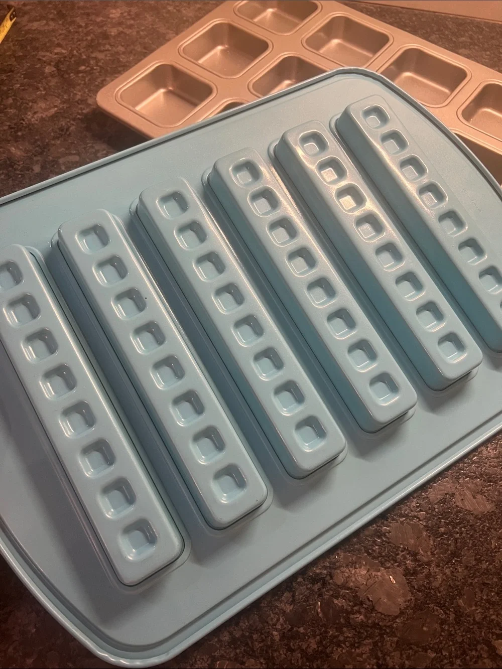 Pampered Chef Waffle Baking Pan. And a brownie pan too. Non stick. Great shape